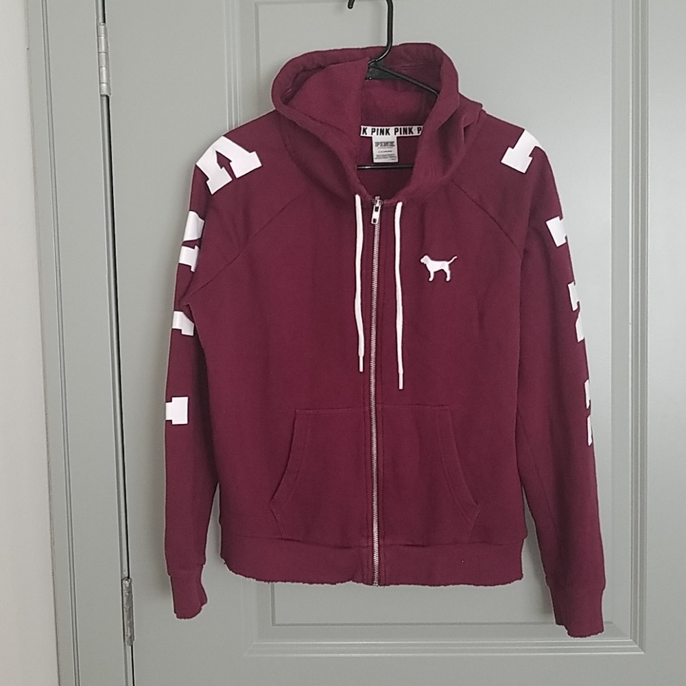PINK/ Victoria's Secret Vintage Wash Full Hoodie
